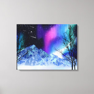 Impresión en lienzo de Luces Mágicas de Invierno
