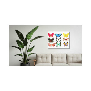 Impresión en lienzo de mariposas