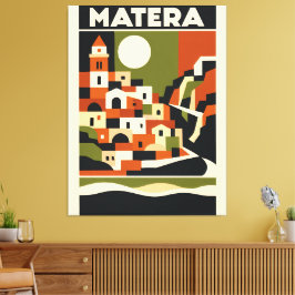 Impresión en lienzo de Matera Italia Póster de via