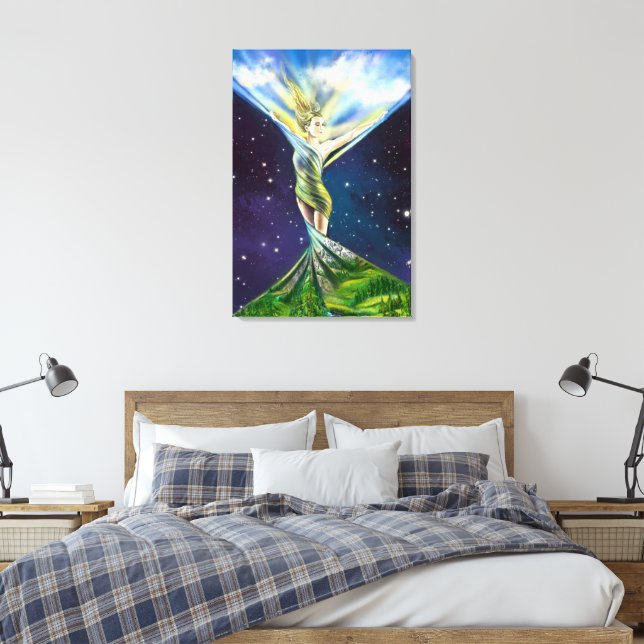 Impresión en lienzo de mujer de primavera (Insitu(Dormitorio))