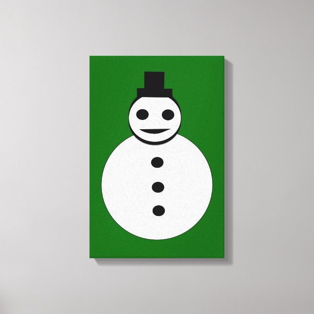 Impresión en lienzo de muñeco de nieve sonriente d (Anverso)