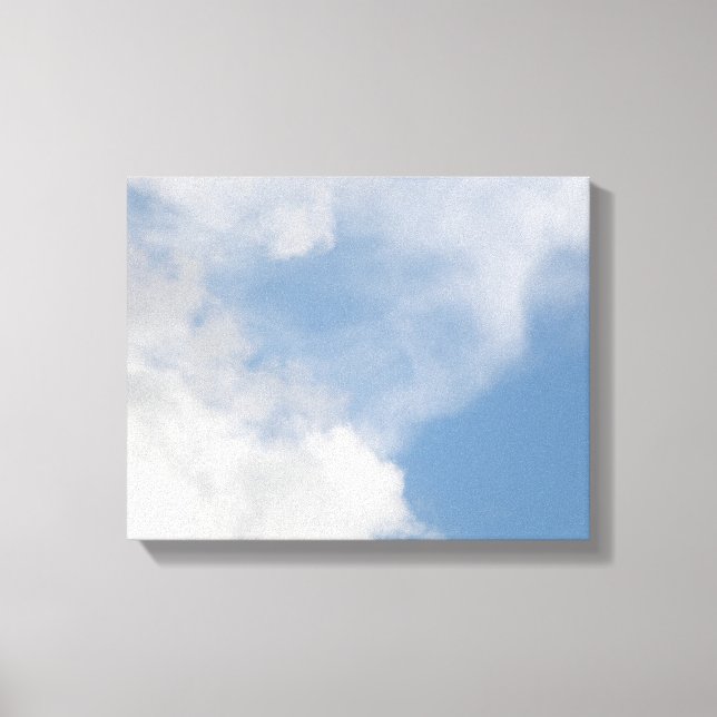 Impresión en lienzo de nubes esponjosas (Anverso)