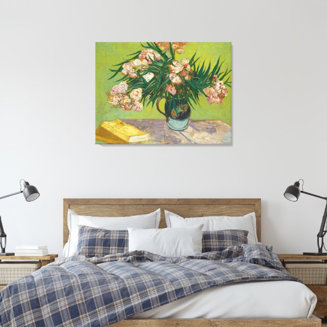 Impresión en lienzo de Oleandros de Van Gogh (Insitu(Dormitorio))