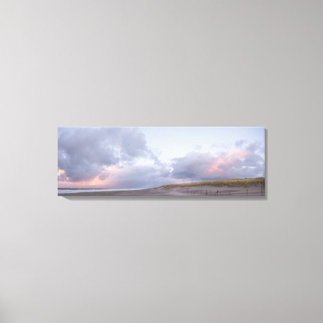 Impresión en lienzo de panorama de puesta de sol e (Anverso)