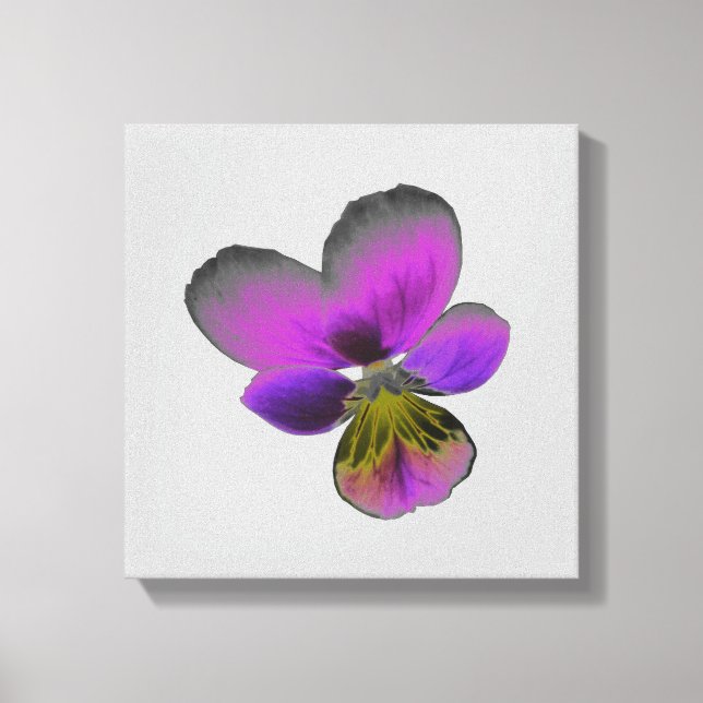 Impresión en lienzo de Pansy Wild Dark Purple (Anverso)