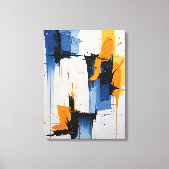 Impresión en lienzo de pintura abstracta moderna (Anverso)
