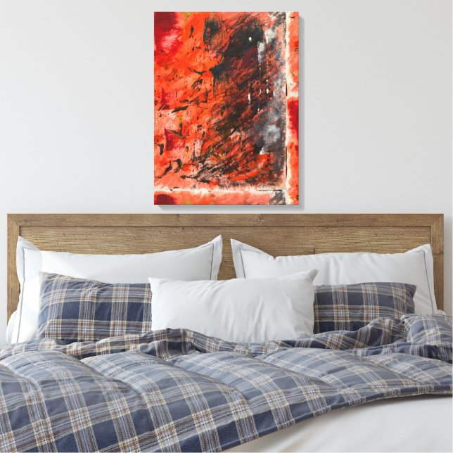 Impresión en lienzo de pintura abstracta moderna (Insitu(Dormitorio))
