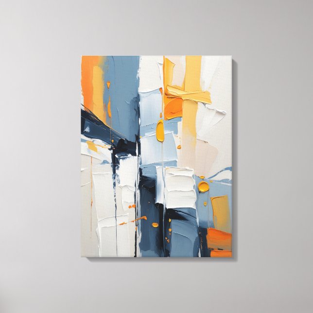 Impresión en lienzo de pintura abstracta moderna (Anverso)