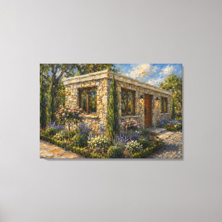 Impresión en lienzo de pintura al óleo del jardín