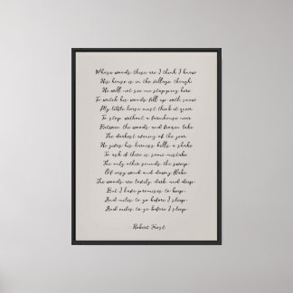 Impresión en lienzo de poema personalizado gris be