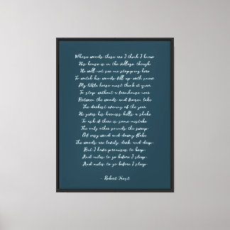 Impresión en lienzo de poema personalizado Moody B