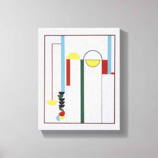 Impresión en lienzo de polea abstracta con fondo b (Anverso)
