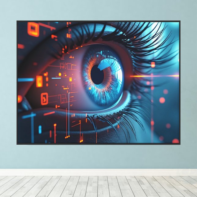 Impresión en lienzo de Quantum Eye con marco (Insitu (piso de madera))