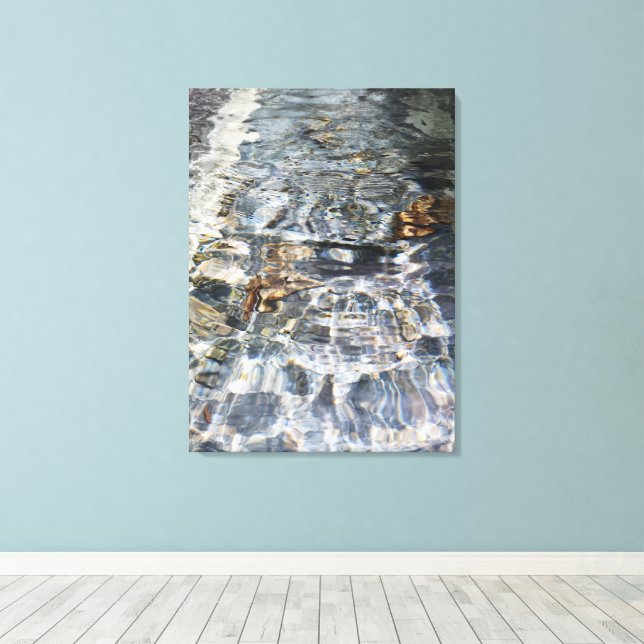 impresión en lienzo de reflejo de agua (Insitu (piso de madera))