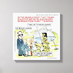 Impresión en lienzo de Rick London Funny Planet Tr