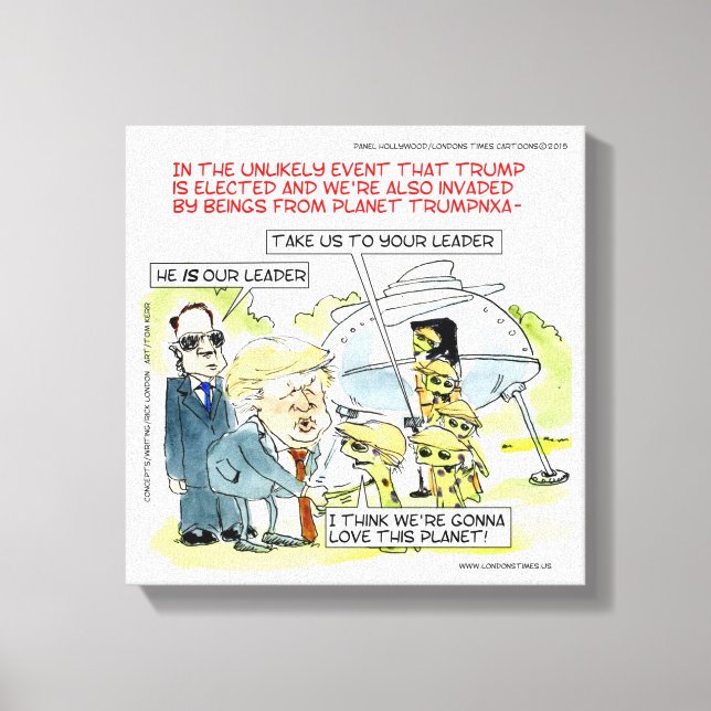 Impresión en lienzo de Rick London Funny Planet Tr (Anverso)