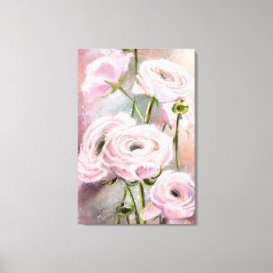 Impresión en lienzo de rosa rosa - Pintura