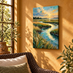 Impresión en lienzo de Salt Marsh Passage