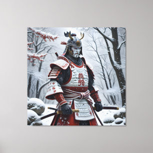 impresión en lienzo de Samurái Japonés