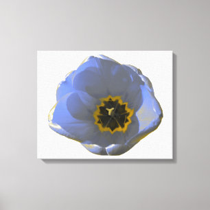 Impresión en lienzo de tulipán azul y amarillo