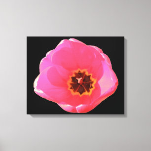 Impresión en lienzo de tulipán rosa