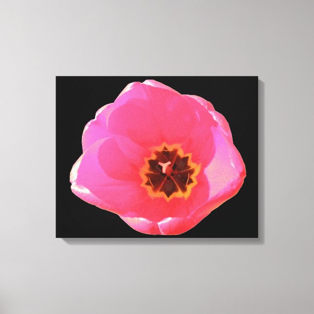 Impresión en lienzo de tulipán rosa (Anverso)