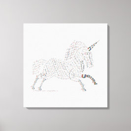 Impresión en lienzo de Unicornio Mundial