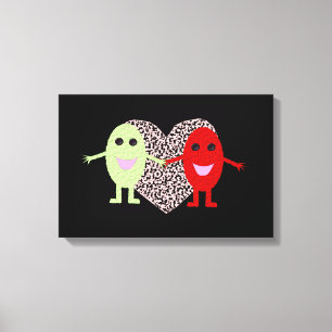 Impresión en lienzo de Uvas enamoradas