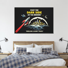 Impresión en lienzo de viaje espacial vintage luna