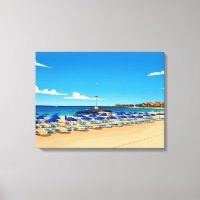 Impresión en lienzo de vista de playa de Tenerife