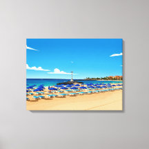 Impresión en lienzo de vista de playa de Tenerife