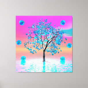 Impresión en lienzo del árbol de cristal al amanec
