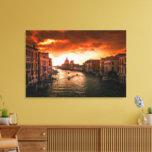 Impresión en lienzo del Gran Canal de Venecia Ital