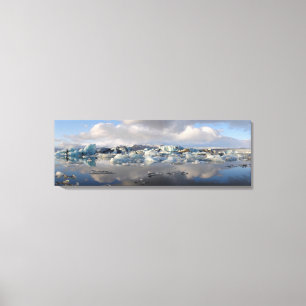 Impresión en lienzo del lago glaciar Jokulsarlon e