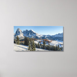 Impresión en lienzo del paisaje invernal de Alpe d