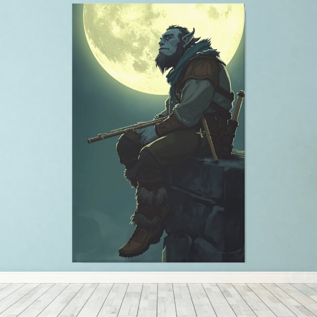 Impresión en lienzo del retrato de la bardo media  (Insitu (piso de madera))