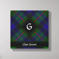 Impresión en lienzo del tartán del clan Gunn