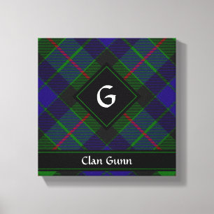 Impresión en lienzo del tartán del clan Gunn