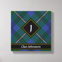 Impresión en lienzo del tartán del clan Johnston