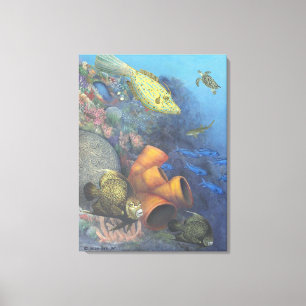 Impresión en lienzo envuelto de arte fino Santa Ro