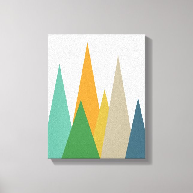 Impresión en lienzo envuelto de montañas de estilo (Anverso)