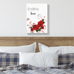 Impresión en lienzo estirado Amor sin fin Rosas ro
