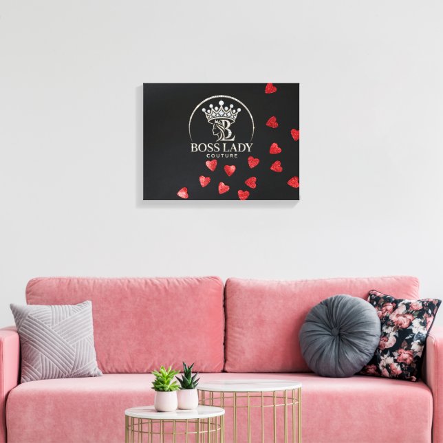 Impresión en lienzo estirado Boss Lady Hearts (Insitu (Sala de estar))
