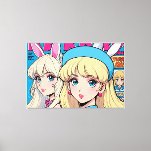 Impresión en lienzo estirado de anime