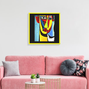 Impresión en lienzo estirado de arte abstracto