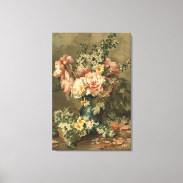 Impresión en lienzo estirado de arte floral de nat