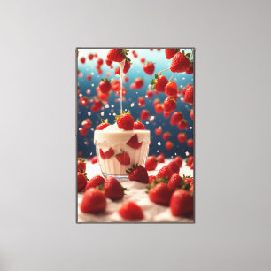 Impresión en lienzo estirado de fresas