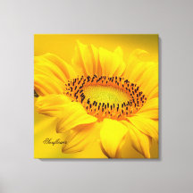 Impresión en lienzo estirado de girasol amarillo g