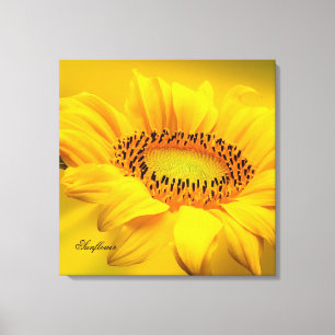 Impresión en lienzo estirado de girasol amarillo g