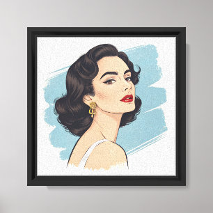 Impresión en lienzo estirado de glamour vintage Si
